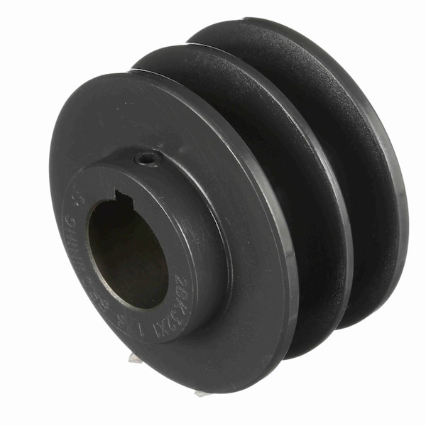 2 Groove Cast Iron Fhp - Finished Bore Sheave, 2BK32X 1 1/8